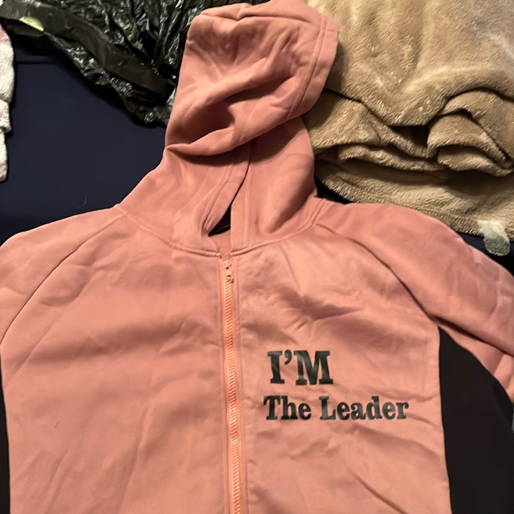 Night Gown size 1XL with a hoodie, long sleeve, zip up